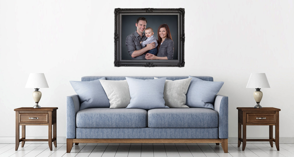 Family portrait wall art. Hugh Anderson Photography